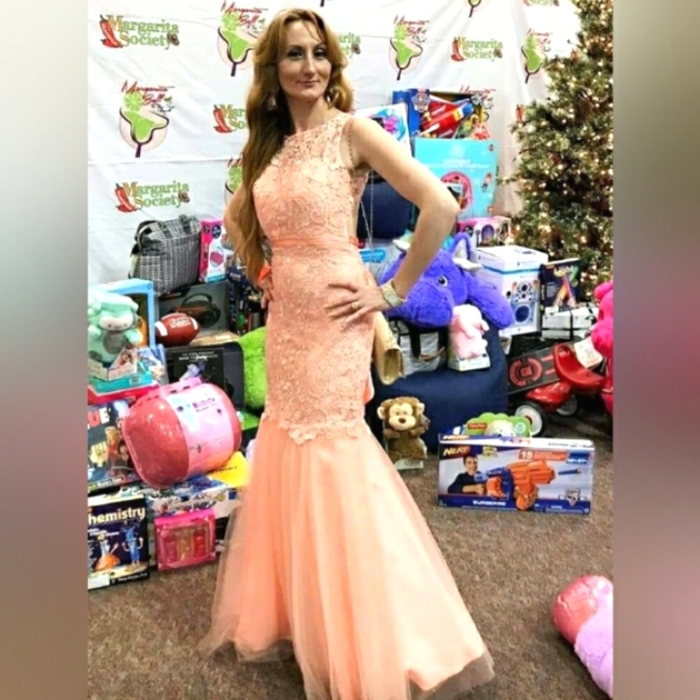 Dancing Queen Long Glitter-Embellished,  open back,  Mermaid Prom Dress.